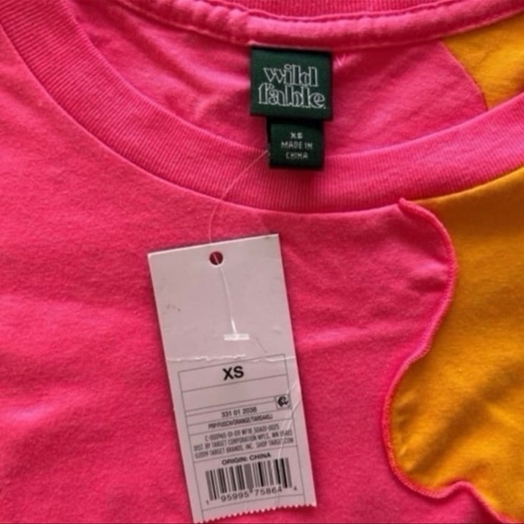 (NWT) Wild Fable Boxy Color-Block Relaxed Fit Crop Top, XS - Picture 14 of 14